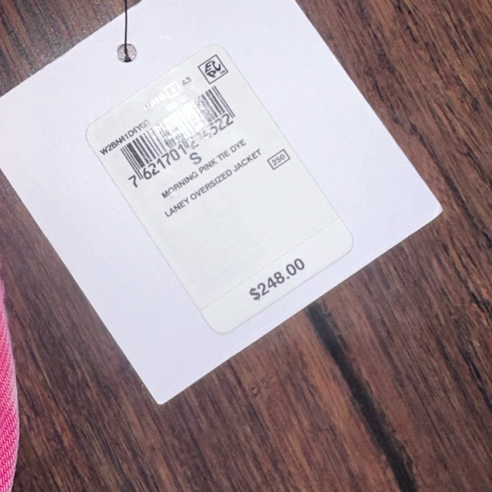 Rare💕Oversized jacket Guess Pink Tie Dye denim jacket y2k bling jacket Banksy - Picture 6 of 17